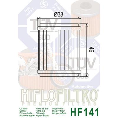Filtre à huile Hiflofiltro  HF141