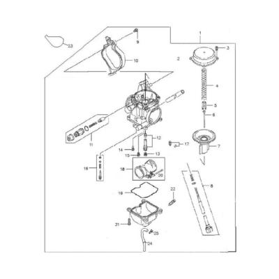Pièces de carburateur ADLY SUNCAR