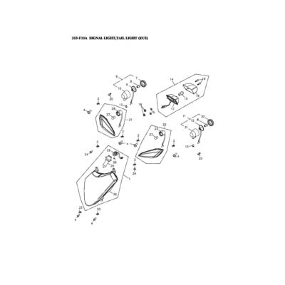 Phare, clignotants et feu ADLY 400 XS