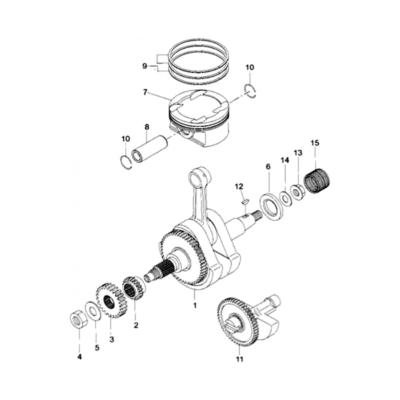 Piston ou vilebrequin Adly 500s