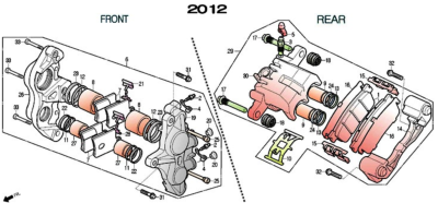 Plaquette de frein 125 S3 TOURING EURO4