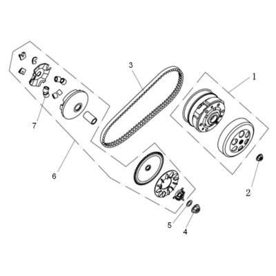 Embrayage ou variateur KITE 4T ORCAL 