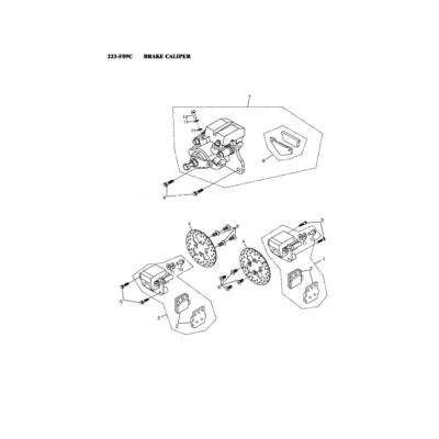  Plaquettes de frein AV  (le jeu)  ADLY 400 XS