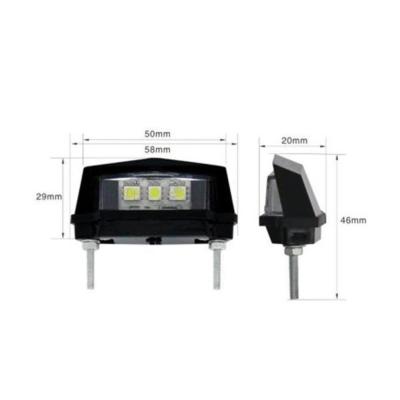 ECLAIRAGE DE PLAQUE BLACKWAY NOIR 3 LEDS - HOMOLOGUE CE