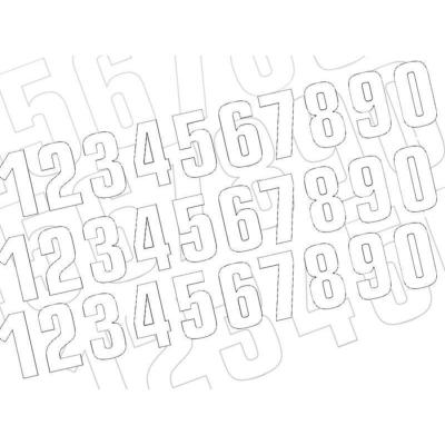 Numéro de course BLACKBIRD 16x7,5cm blanc