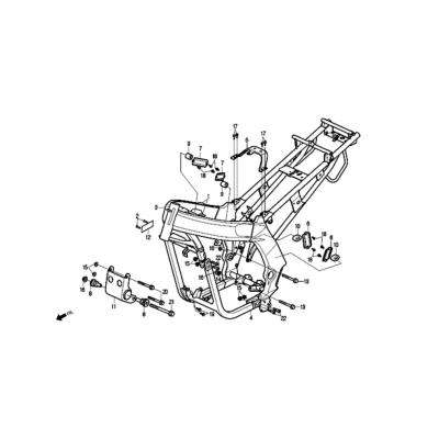 Cadre DAELIM 125 Roadwin injection