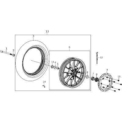Disque de frein AV HYOSUNG GV125S BOBBER EURO 5