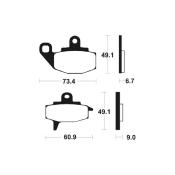 Plaquettes FERODO FDB 494 KAWASAKI - MA102 - KX125/250/500 86-88  KLR