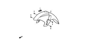 Garde boue AV DAELIM S2 INJ