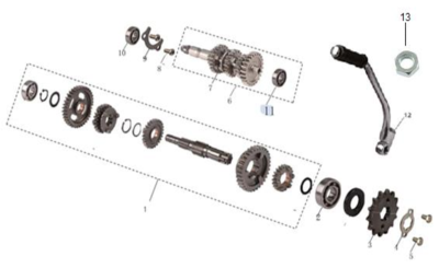 Boite à vitesse 125 SPRINT EURO4 