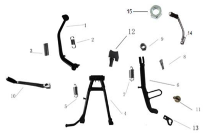 Béquille central ou latéral 125 SPRINT EURO4