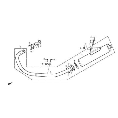 Pot d'échappement DAELIM Roadwin carbu
