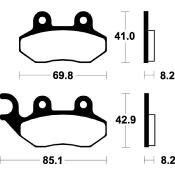 Plaquettes de frein TECNIUM Scooter organique - ME208