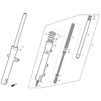 Joint spi de fourche DAELIM 125 STEEZER