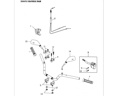 Commande de gaz ADLY 50 RSLC