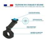 SUPPORT SMARTPHONE MOBILIS U.FIX GUIDON / CINTRE ORIENTABLE- FABRIQUE ENFRANCE + HOUSSE