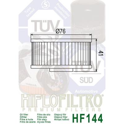 Filtre à huile Hiflofitro HF144 Yamaha 1L9-13440/41