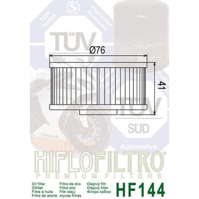 Filtre à huile Hiflofitro HF144 Yamaha 1L9-13440/41