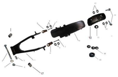 Garde-boue arrière 125 SPRINT EURO4