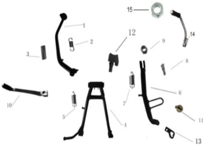 Béquille 125 SIRIO EURO4