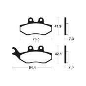 Plaquettes de frein BREMBO Scooter carbone céramique - 3826977 - MA274