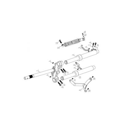 Fourche et amortisseur MASH 50 STORIA 