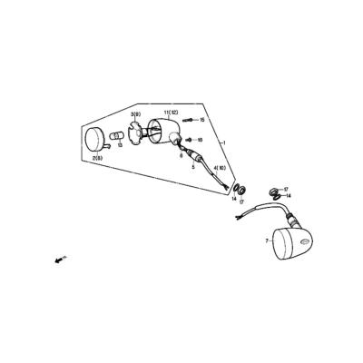 Clignotant AV DAELIM ROADWIN INJ