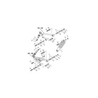 Triangle Suspension AV Droit GRIS ADLY 50 RSLC