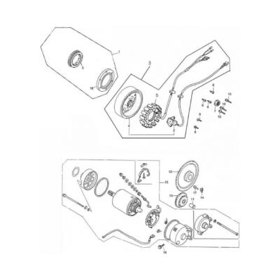 Rotor, stator, allumage ADLY 320U
