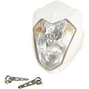 TETE DE FOURCHE MOTO TUN'R NAKED BLANC AVEC CLIGNOTANT NON HOMOLOGUE SUR ROUTE