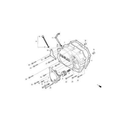 Couvercle carter droit DAELIM Roadwin carbu