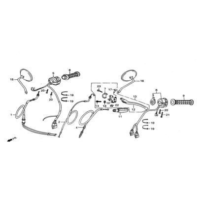 Câbles et leviers DAELIM 125 VS