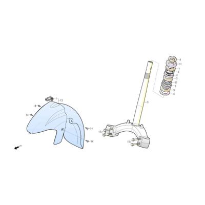 Té de fourche DAELIM 125 S3