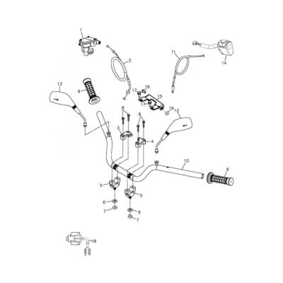 Guidon et câble ADLY 320S