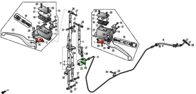 Durite frein 125 S3 TOURING EURO4 