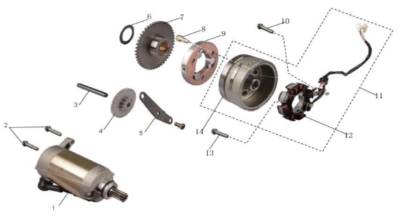 Démarreur - Alternateur 125 ORCAL SPRINT EURO4