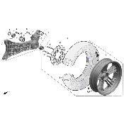 Roue AR DAELIM 125 STEEZER