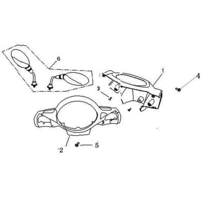 Entourage compteur et phare ORCAL KITE 4T