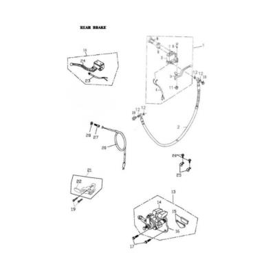 Levier et frein AR ADLY 50 RSLC