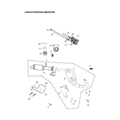 Echappement complet ADLY 50 RS (air)