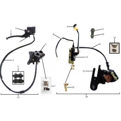 Ensemble de frein AV/AR Mash 125 Seventy