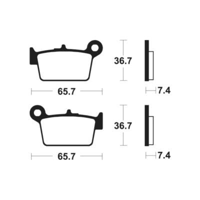 Plaquettes de frein TECNIUM route organique - MA361