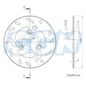 DISQUE FREIN MECABOITE AR NG ADAPT. RIEJU MRT 2014-> (D.200) 1286