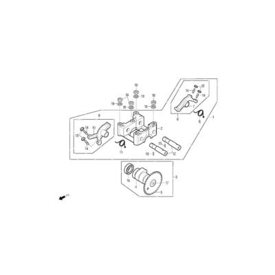 Culbuteur admission DAELIM ROADWIN Carburateur