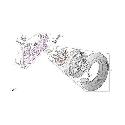 Roue AR DAELIM S3 Touring