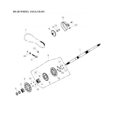Couronne AR Quad ADLY 50 RS Liquide