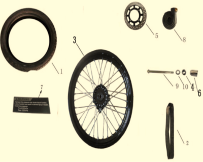 Pneu avant 125 SIRIO EURO4