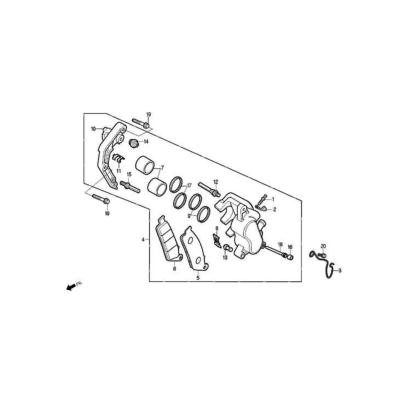 Etrier de frein AV DAELIM ROADWIN Carbu