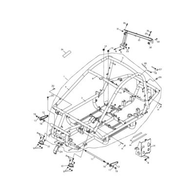 Silent bloc moteur  ADLY SUNCAR 320
