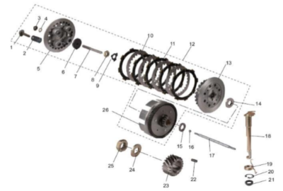 Embrayage 125 SPRINT EURO4 